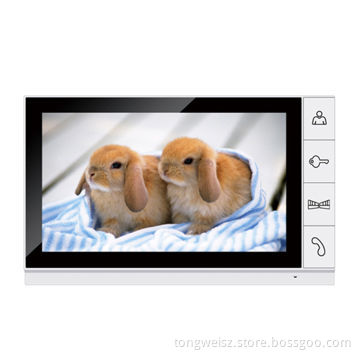 Color video door phone, super big screen, old people friendly operation, auto IR nightNew